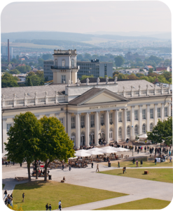 Blick auf ein historisches Gebäude