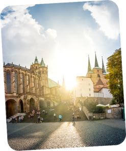 Ansicht der Altstadt bei Sonnenaufgang